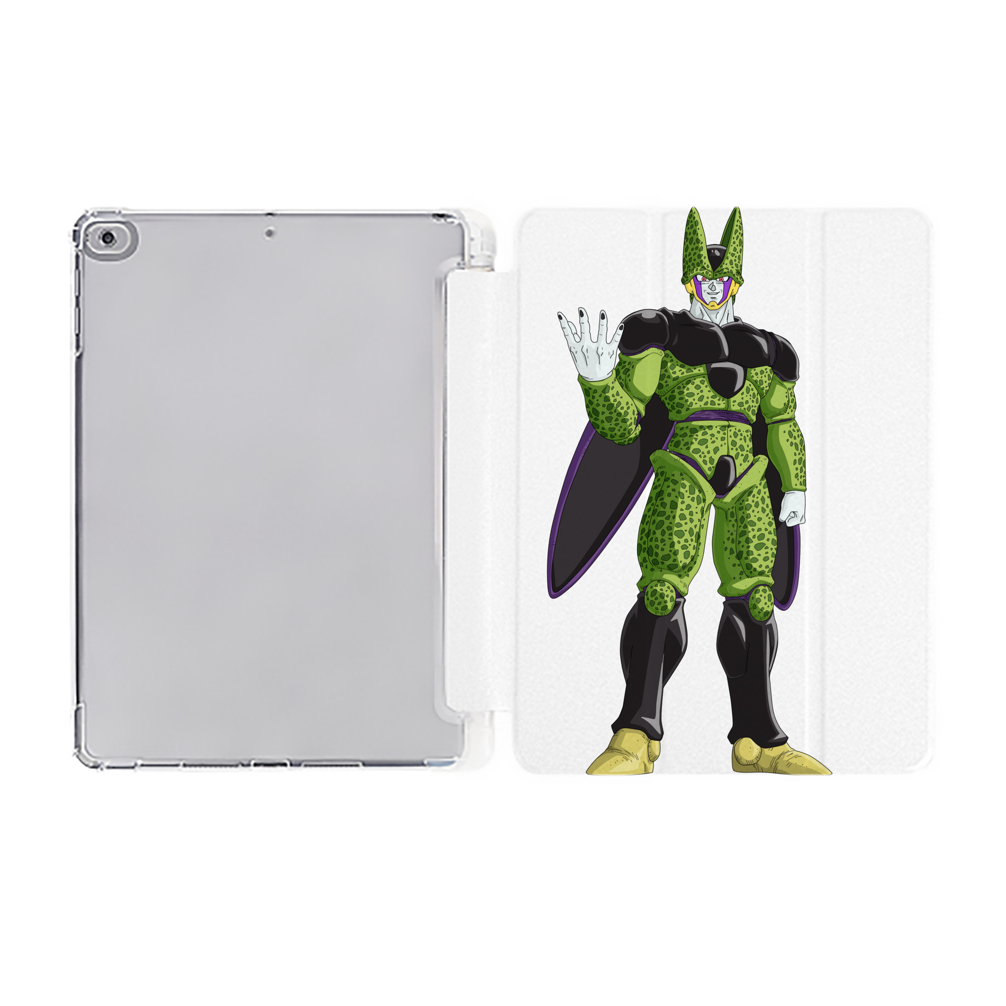 （画像用） ドラゴンボール セル DRAGON BALL Cell IPad ケース ペン収納付き 三つ折りスタンド PUレザー×シリコン 対応機種9.5/10.5/10.9インチ